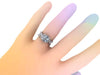 14K White/Black/Rose/Yellow Gold Engagement Ring w/8mm Round Forever Brilliant Moissanite Center Natural Diamond Wedding Ring Statement Rings Bridal - V1106