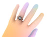 Black Diamond Engagement Ring Forever Brilliant Moissanite Bridal Ring 14k Gold Jewelry Victorian Engagement Ring - V1140