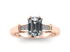 Charles & Colvard Forever Brilliant Moissanite Diamond Engagement Ring 14k White Gold Wedding Ring Sparkly Engagement Ring Unique -V1147