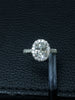 Oval Forever Brilliant Moissanite Engagement Ring Genuine Diamond Halo Ring 14k White Gold Ring Unique Engagement Ring Etsy Rings - V1151