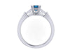 London Blue Topaz Engagement Ring 14k White Gold Wedding Ring Sparkly Engagement Ring Unique Unique Diamond Etsy Fine Jewelry Ring - V1147