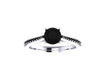 Black Diamond Engagement Ring 14K White Gold Engagement Ring with 5.5mm Round Natural Black Diamond Center Fine Jewelry Statement- V1073
