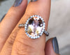 Morganite Engagement Ring Genuine Diamond Wedding Ring 14k Black Gold Ring Bridal Ring Proposal Ring Etsy Fine Jewelry Holiday Gifts - V1153
