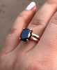 10x8mm Cushion Cut Natural Black Diamond Bridal Set 14K Rose Gold Wedding Ring Marraige Bridal Fine Jewelry Elegant Gemstone Unique -V1132