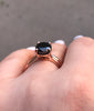 10x8mm Cushion Cut Natural Black Diamond Bridal Set 14K Rose Gold Wedding Ring Marraige Bridal Fine Jewelry Elegant Gemstone Unique -V1132