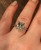 10x8mm Cushion Cut White Sapphire Engagement Ring 14K White Gold Wedding Ring Marraige Bridal Fine Jewelry Elegant Gemstone Uniuqe -V1131