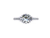 Edwardian Engagement Ring Diamond Engagement Ring Sapphire Engagement Ring 14K White Gold Bridal Ring Wedding Anniversary Birthday - V1056