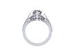 Edwardian Engagement Ring Diamond Engagement Ring Sapphire Engagement Ring 14K White Gold Bridal Ring Wedding Anniversary Birthday - V1056