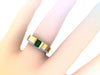 Emerald Engagement Diamond Two-Tone Engagement Ring Emerald Cut Emerlad Engagement Ring 14K Yellow & White Gold May Birthstone Ring - V1079