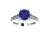 Blue Sapphire Engagement Ring 14K White Gold Wedding Ring Natural White Diamonds Unique Engagement Ring Etsy Fine Jewelry Mother's  - V1081