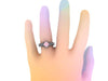 Black Gold Ring Diamond Morganite Engagement Ring Wedding RIng Gems14K Black Gold Anniversary Ring with 6.5mm Round Morganite Center - V1033