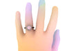 Black Diamond Morganite Engagement Ring Gemstone Engagement Birthstone 14K Rose Gold Ring with 7mm Round Peachy Morganite Center - V1032