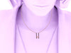 Heart Shape Morganite Necklace Black Diamond Necklace 14K Rose Gold Necklace Gemstone Gift Ideas Unique Gift-V1094