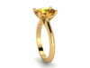 10x8mm Cushion Cut Citrine Solitaire Engagement Ring 14K Yellow Gold Wedding Ring Marraige Bridal Fine Jewelry Elegant Gemstone rings -V1131