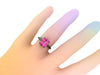10x8mm Cushion Cut Pink Sapphire Solitaire Engagement Ring 14K Black Gold Wedding Ring Marraige Bridal Fine Jewelry Elegant Gemstone -V1131