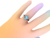 10x8mm Cushion Cut Aquamarine Engagement Ring 14K Black Gold Wedding Ring Marraige Bridal Fine Jewelry Elegant Gemstone Bridal Gifts -V1131