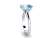 10x8mm Cushion Cut Aquamarine Engagement Ring 14K White Gold Wedding Ring Marraige Bridal Fine Jewelry Elegant Gemstone Bridal Gifts -V1131