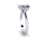 10x8mm Cushion Cut White Sapphire Engagement Ring 14K White Gold Wedding Ring Marraige Bridal Fine Jewelry Elegant Gemstone Uniuqe -V1131