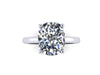 10x8mm Cushion Cut White Sapphire Engagement Ring 14K White Gold Wedding Ring Marraige Bridal Fine Jewelry Elegant Gemstone Uniuqe -V1131