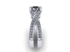14K White/Black/Rose/Yellow Gold Engagement Ring w/8mm Round Forever Brilliant Moissanite Center Natural Diamond Wedding Ring Statement Rings Bridal - V1106