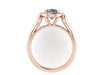 Oval Moissanite Engagement Ring Unique Engagement Ring  Heart 14k White Gold Engagment Ring Diamond Valentine's Gift Wedding Ring - V1137