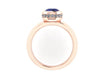 Blue Sapphire Engagement Ring Natural White Diamond Engagement Ring 14k Gold Marriage Ring Bridal Ring - V1139