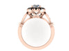 Black Diamond Engagement Ring Forever Brilliant Moissanite Bridal Ring 14k Gold Jewelry Victorian Engagement Ring - V1140