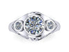 Forever Brilliant Moissanite Engagement Ring Vintage Engagement Ring Diamond Ring Filigree Design 14k Rose Gold Bridal Ring Wedding - V1145