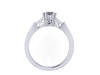 Heart Charles & Colvard Forever Brilliant Moissanite Diamond Engagement Ring 14k White, Black, Rose, or Yellow Gold Wedding Ring Sparkly Unique Ring Vintage - V1148