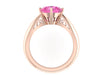 Pink Sapphire 14k Rose/White/Black/Yellow Gold Engagement Ring Solitaire Ring Unique Engagement Ring Fine Jewelry Filigree Sapphire Engagement Ring Unique  -V1150