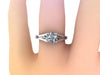 Forever One Moissanite Engagement Ring Wedding Ring 14K Gold Unique Bridal Ring Filigree Design Fine Jewelry Chrsitmas Gift - V1155