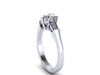 Heart Charles & Colvard Forever Brilliant Moissanite Diamond Engagement Ring 14k White Gold Wedding Ring Sparkly Unique Ring Vintage - V1148
