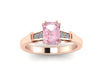 14k Rose Gold Morganite Diamond Engagement Ring Gold Wedding Ring Sparkly Engagement Ring Unique Morganite Ring Morganite Engagement -V1147