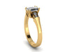 14k Yellow Gold Charles & Colvard Forever Brilliant Moissanite Diamond Engagement Ring Gold Wedding Ring Sparkly Engagement Ring Gems- V1147