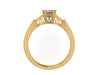14k Yellow Gold Charles & Colvard Forever Brilliant Moissanite Diamond Engagement Ring Gold Wedding Ring Sparkly Engagement Ring Gems- V1147
