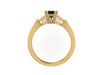 Yellow Gold Black Diamond Engagement Ring Wedding Ring Gold Engagement Ring Unique Etsy Fine Jewelry Elegant Engagement Ring Gems - V1147