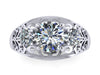 Edwardian Forever One Moissanite Engagement Ring 14K White Gold Engagement Vintage Ring Filigree Design Ring Statement Ring - V1144