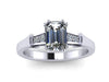 Charles & Colvard Forever One Moissanite Diamond Engagement Ring 14k White Gold Wedding Ring Sparkly Engagement Ring Unique GIfts - V1147
