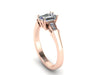 14k Rose Gold Charles & Colvard Forever Brilliant Moissanite Diamond Engagement Ring Gold Wedding Ring Sparkly Engagement Ring Unique -V1147
