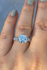 Forever One Moissanite Engagement Ring Diamond Split Shank Classic Engagement Ring 14K White Gold Wedding Ring Celebrity Ring - V1117