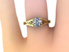 Forever One Moissanite Engagement Ring Wedding Ring 14K Yellow Gold Unique Bridal Ring Filigree Design Fine Jewelry Chrsitmas Gift - V1155