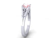 Morganite Engagement Ring Wedding Ring 14K White Gold Unique Bridal Ring Filigree Design Fine Jewelry Chrsitmas Gift Edwardian Etsy- V1155