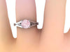 Morganite Engagement Ring Wedding Ring 14K White Gold Unique Bridal Ring Filigree Design Fine Jewelry Chrsitmas Gift Edwardian Etsy- V1155