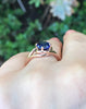 Blue Sapphire Engagement Ring 14K Rose Gold Wedding Ring Etsy Unique Engagement Rings Fine Jewelry Rose Gold Engagment Ring Mothers  - V1095
