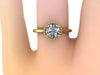 Forever One Moissanite Engagement Ring 14k Yellow Gold Wedding Ring Round Unique Engagement Jewelry Classic Engagement Ring Marriage  -V1161