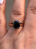 10x8mm Cushion Cut Natural Black Diamond Bridal Set 14K Rose Gold Wedding Ring Marraige Bridal Fine Jewelry Elegant Gemstone Unique -V1132