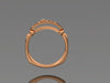 Diamond 14K Pink Gold Sentimental "HOME" Ring Special Ring Unique Fine Jewelry Ladies' Ring Fashion Jewelry Memories Meaningful Ring - V1018