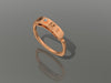 Diamond 14K Pink Gold Sentimental "HOME" Ring Special Ring Unique Fine Jewelry Ladies' Ring Fashion Jewelry Memories Meaningful Ring - V1018