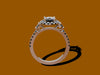 Platinum Engagement Ring Forever One Moissanite Wedding Ring Diamond Engagement Ring with 6.5mm Round F1 Moissanite Center Bridal - V1023M