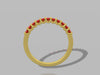 Genuine Ruby Wedding Band 14K Yellow Gold Band Valentine's Gift Women's Jewelry Fine Jewelry Gemstone Ring Matching Band Gold Rings - V1034